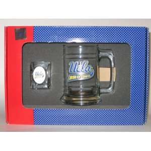 UCLA BRUINS Team Logo Glass Tankard Mug & Shot Glass BOILERMAKER SET
