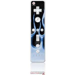  Wii Remote Controller Skin   Metal Flames Blue by 