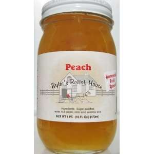Bylers Relish House Homemade Amish Country Peach Jam Fruit Spread 16 