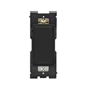   Switch RE153 OB for 3 Way Applications, 15A 120/277VAC, in Onyx Black