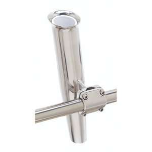 C.E. Smith Mid Mount 2 Way Clamp Rod Holder   Silver 