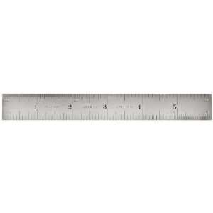 Starrett C601 6 Spring Tempered Steel Rule With Inch Graduations, 6 