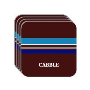 Personal Name Gift   CABBLE Set of 4 Mini Mousepad Coasters (blue 