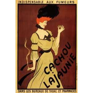  SMOKING GIRL CIGAR CACHOU LAJAUNIE FRANCE FRENCH VINTAGE 