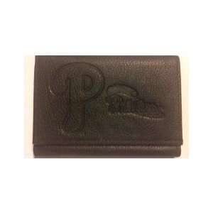    Phillies Black Leather Embossed Trifold Wallet 