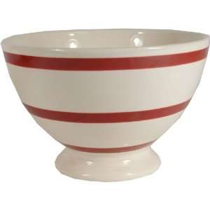  Campagne Red Cafe Au Lait Bowl Horizontal Stripes Kitchen 