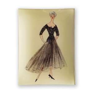  Rosanna Parisian Fashion Decoupage Tray, Brown Dress