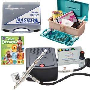   Airbrush Food Colors and 50 Piece Tool and Caddy Cake Decorating Kit