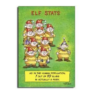  Elf Stats   Set of 12 Risque Cartoon Christmas Cards 