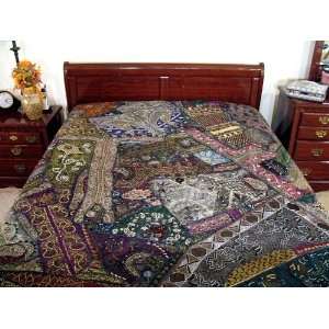  Decorative Indian Patchwork Coverlet Bedding Tapestry 