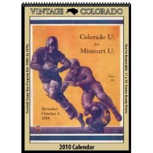   Buffaloes 2010 Vintage Football Program Calendar