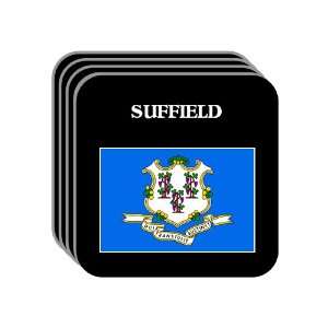  US State Flag   SUFFIELD, Connecticut (CT) Set of 4 Mini 