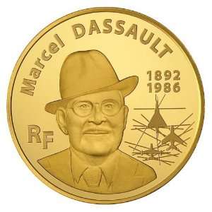  France 2010 50?¬ 1/4 Oz 920 Gold Marcel Dassault 