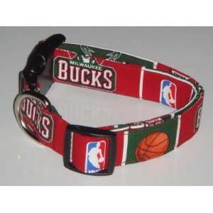  NBA Milwaukee Bucks Basketball Dog Collar Red X Small 3/4 