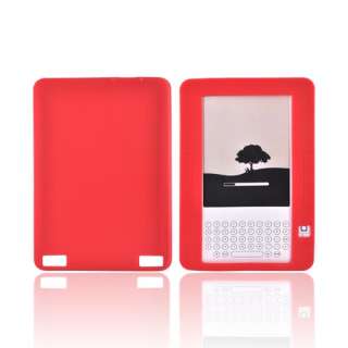 For  Kindle 2 Red Rubber Anti Slip Skin Silicone Case Cover 
