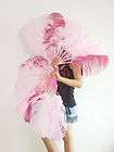 pair mixed colo​ur Burlesque Ostrich Feather fan