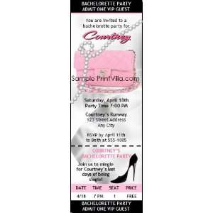  Lady with Style Bachelorette Party Ticket Invitation 