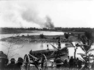 1899 Photo of Philippine insurrection Burning of Pasig  