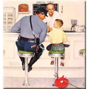   Runaway 28x30 Streched Canvas Art by Rockwell, Norman