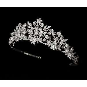   Swarovski Crystal and White Pearl Wedding Bridal Tiara Beauty