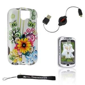 WHITE FLOWER BUTTERFLY Crystal Protective Hard Plastic Graphic Case 