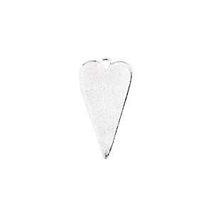  Nunn Design Sterling Silver (plated) Elongated Heart Charm 