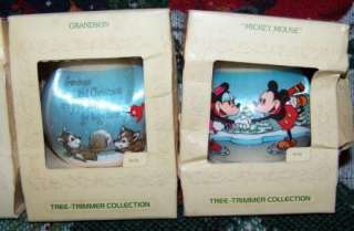LOT OF 4 HALLMARK VINTAGE TREE TRIMMER ORNAMENTS IN BOXES MICKEY MOUSE 