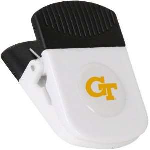   Tech Yellow Jackets White Magnetic Chip Clip