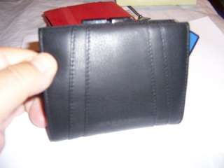 Kenneth Cole Reaction Small Black Leather Wallet  