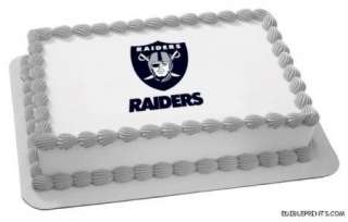 Oakland Raiders Edible Image Icing Cake Topper  