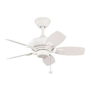  Canfield Collection 30ö Satin Natural White Ceiling Fan 