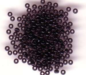 BLACK OPAQUE   Size 11/0 Czech SEED BEADS   20 grams  