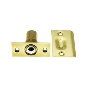   Brass Square Corner Ball Catch with Wide Strike in Polished Brass