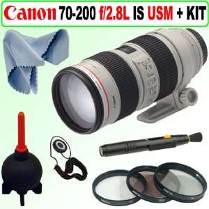  Canon EF 70 200mm f/2.8L IS USM Telephoto Zoom Lens + Accessory Kit 