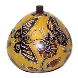  Butterflies Gourd Box ~ 3.5 Inch