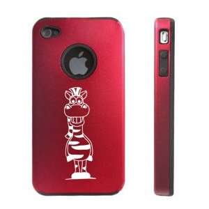  Apple iPhone 4 4S 4G Red D1587 Aluminum & Silicone Case 