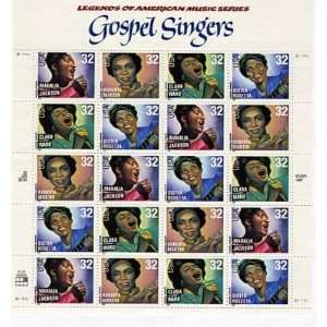  Gospel Singers 20 x 32 Cent U.S. Postage Stamps 1998 