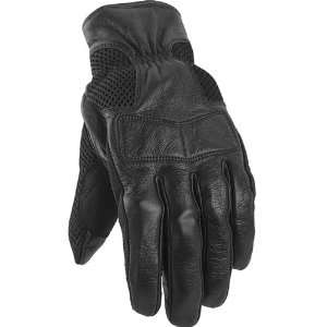   Voodoo Mens Leather On Road Racing Motorcycle Gloves   Black / Large