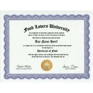   Doctorate Certificate (Funny Customized Joke Gift   Novelty Item
