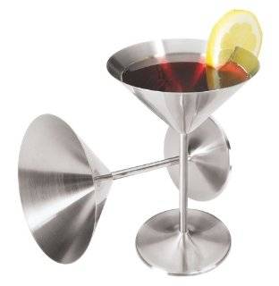 Oggi 8 Ounce Stainless Steel Martini Goblets, Set of 2 by Oggi