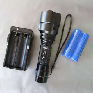 UltraFire C8 1300Lm CREE XM L T6 LED Flashlight Torch + 2x18650 