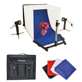   Tripod Stand, 1 Carrying Caes, 4 Backdrops (Black, Blue, White, Red