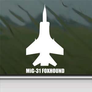  MiG 31 FOXHOUND White Sticker Military Soldier Laptop 
