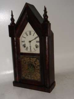 1890 Waterbury Rosewood Steeple Clock, circa 1890  