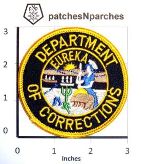 CORRECTIONS DEPARTMENT DEPT EUREKA CALIFORNIA CDC PATCH  