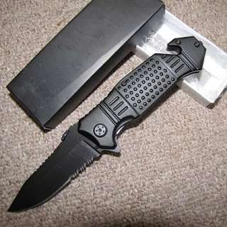 states the gripster rescue spring assisted folding knife black new