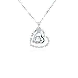 Tripple Heart Pendant, Manufactured with Fine Sterling Silver, Made 