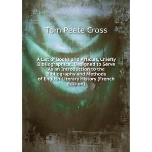   of English Literary History (French Edition) Tom Peete Cross Books
