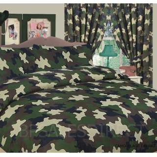 ARMY CAMOUFLAGE CAMO MILITARY DUVET QUILT COVER BEDDING SET 