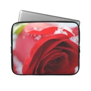  Snow Covered Rose Laptop Sleeve Electronics